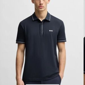 NWT Hugo Boss Slim Fit Polo Navy S